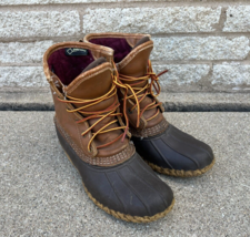 LL Bean Boots Sz Women&#39;s 7.5 6M Duck Boots Gore-tex Thinsulate Made In USA - £37.01 GBP