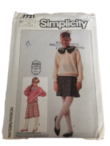 Simplicity Sewing Pattern 7721 Gunne Sax Jessica Girls Skirt and Top Fall 10-14 - £16.43 GBP