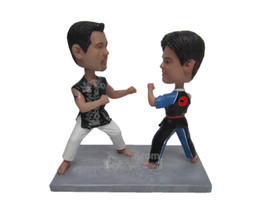 Custom Bobblehead Martial Art Dad And Son Duo Ready For A Fight - Sports &amp; Hobbi - £122.25 GBP