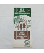 Map Of South Dakotas Black Hills And Badlands Family Approve Attractions... - $9.90