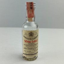 John Dewar &amp; Sons White Label Blended Scotch Whisky Mini Bottle Empty Vintage - £15.59 GBP