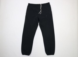 Vtg 90s Russell Athletic Mens M Distressed Blank Sweatpants Joggers Black USA - £67.22 GBP