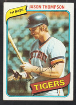 Detroit Tigers Jason Thompson 1980 Topps Baseball Card 150 vg/ex - £0.39 GBP