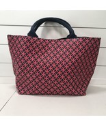 Dabney Lee Large Tote Bag Navy Blue &amp; Pink Color Polyvinyl - £15.50 GBP