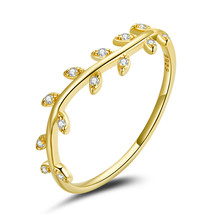 Geometric Ring 925 Silver Leaves Ring for Girls Set Friendship Gift New Model Pl - £16.98 GBP