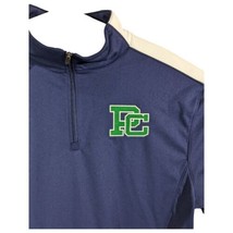 Pine Creek High School Warm Up Sweatshirt Navy Blue Green 1/4 Zip Top Me... - $20.03