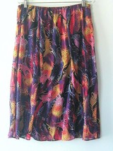 BFA Classics Lined Abstract Pattern Midi Skirt Size 16 Bohemian Colorful - $29.99