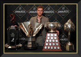 Connor McDavid Trophies Framed Canvas - Edmonton Oilers - £169.07 GBP