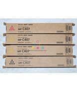4 New OEM Ricoh MP C407 MYYK Print Cartridges 842207, 842209, 842210 - $206.91
