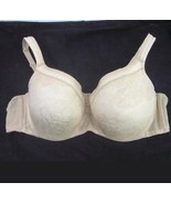 Cacique Modern Lace Covered Bra LL BALC Size 44C  Tan Beige Nude Cafe - $17.61