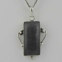 Solide 925 Argent Sterling Labradorite Pendentif Collier Femme PSV-2140 - £28.88 GBP+