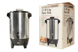 Complete Vintage West Bend 12-30 Cup Automatic Party Perk Coffee Brewer #58030 - £19.42 GBP