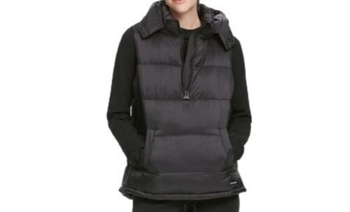 Primary image for DKNY Womens Sport Half-Zip Down Puffer Vest Size X-Small Color Black
