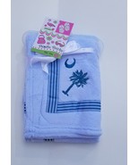 South Carolina Flag Deluxe Plush Baby Boys Blue Ribbon Blanket - £14.84 GBP