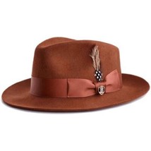 Bruno Capelo Hat Australian Wool Fedora Teardrop Crown Fabio FB222 Brandy image 3
