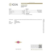 1.40ct GIA Natural Unheated Pink Sapphire Ring &amp; Fancy Yellow Diamonds Solid 18K - £4,121.02 GBP