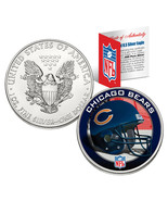 CHICAGO BEARS 1 Oz American Silver Eagle $1 US Coin Colorized NFL LICENSED - £66.14 GBP