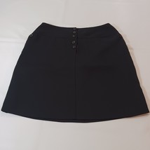 Harve Bernard Women's 1/4 Front Button Back Laces Pull-On Black Skirt Size 14P image 6
