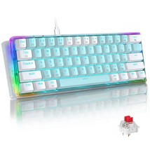 60% Mechanical Keyboard, Red Switches Mechanical Gaming Wired Keyboard With Rgb  - £38.53 GBP