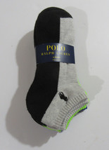 Polo Ralph Lauren  Womens Low Cut Socks Black Green Grey &amp; Blue 4 pack NWT - $19.99