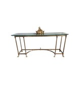 Vintage Brass Hoof Feet Console Table Jensen Style/ Labarge, Pick Up Only* - £1,107.90 GBP