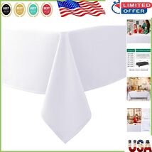 Luxurious White Polyester Tablecloth 60 X 84 - Perfect for Dining &amp; Parties - $333.08 MXN