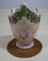 Vintage Royal Bayreuth 4 1/2 Inch Posie Pot Vase Blue Back Stamp - £115.48 GBP