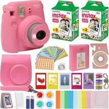 Fujifilm Instax Mini 9 Instant Kids Camera Flamingo Pink, Selfie Lens + More - £143.78 GBP