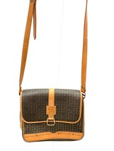 VTG Retro GRAND LION Women Crossbody Shoulder Bag Leather Italy Brown Tan  - $66.59