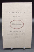 ROBERT FROST 1874-1963: A Remembrance Limited edition Keepsake Facsimile Poem - £24.77 GBP