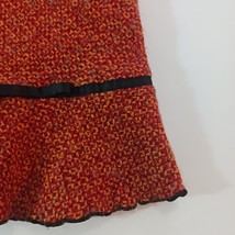 Firuze San Francisco Women's Back Zipper Orange Skirt Size 12 Made In USA image 7