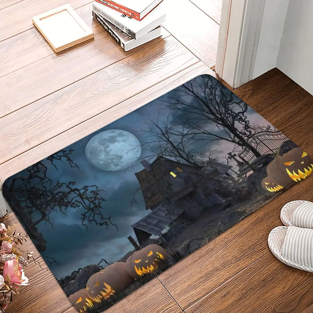 Non-slip Rug Doormat Kitchen Mat Happy Halloween Trick Or Treat Hallway Carpet B - $15.99