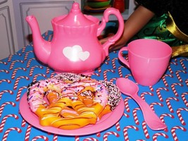 Tea Set Pretzels Dish Lot fits American Girl Dolls Our Generation Dolls 16&quot; 18&quot; - £6.99 GBP