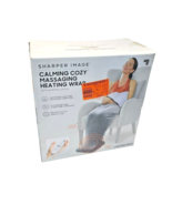 Sharper Image Calming Cozy Back Heating Pad - Gray - £26.63 GBP