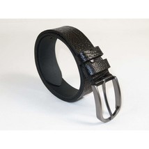 Men's Belt By PICCODER Turkey Genuine Leather Textured 3900 Black image 2