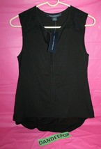 French Connection High Low Sleeveless Women&#39;s Top Blouse Black Size 2 - £27.23 GBP