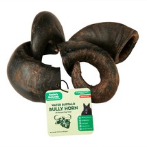 Water Buffalo HORN- 100% Natural, Dental Dog Chew &amp; Treats, 4 COUNT-LARGE- 28 Oz - £25.94 GBP