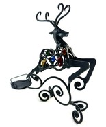Pier 1 Metal Reindeer W/ Colorful Beads With Votive Candle Holder 9” Long - $9.20 CAD