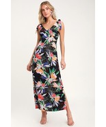 NEW Multicolor Tropical Floral Maxi Dress Size M - $27.10