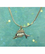 Sterling Silver &amp; Abalone Swordfish on 16&quot; .925 FAS Italian Box Chain - $19.07 CAD
