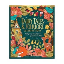 Fairy Tales &amp; Folklore Coloring Book: A Magical Journey Inspired by Scandinavian - £19.36 GBP