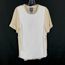 NWT Womens Size Small Lysse Cream Mixed Media Tunic Top - £22.68 GBP