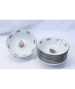 Noel Morning Christmas Soup Bowls 6.375&quot; Lot of 8 - £27.57 GBP