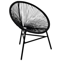 Outdoor Garden Patio Poly Rattan Moon Oval Shaped Chair Seat Waterproof ... - £66.22 GBP+