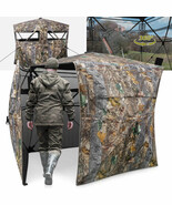 TYRSEN Hunting Blind 360°See Through Ground Blind Full Open Door Deer Bl... - €366,14 EUR