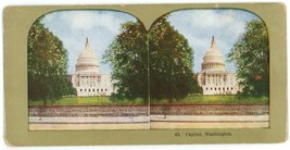 c1900&#39;s Colorized Stereoview The Capitol in Washington DC - £7.46 GBP