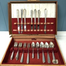 Vintage 1881 Rogers Oneida Surf Club Stainless Silver Flatware Set Of 44 - £133.74 GBP