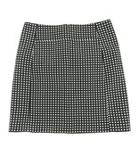 ANN TAYLOR LOFT Black with polka dots Lined Skirt Size 2 - £12.23 GBP