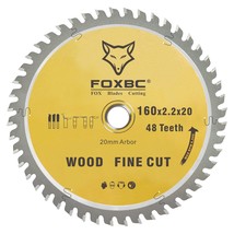 Foxbc 495377 Track Saw Blade 160X2.2X20Mm 48 Tooth For Festool Ts55, Tsc... - $44.99