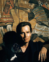 Charlton Heston in El Cid great portrait posing by tapestry rare 16x20 C... - $69.99